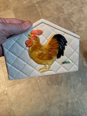 Vintage Otagiri Napkin Holder Double Sided 1983